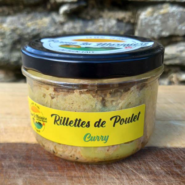 Pot de rillette de poulet au Curry