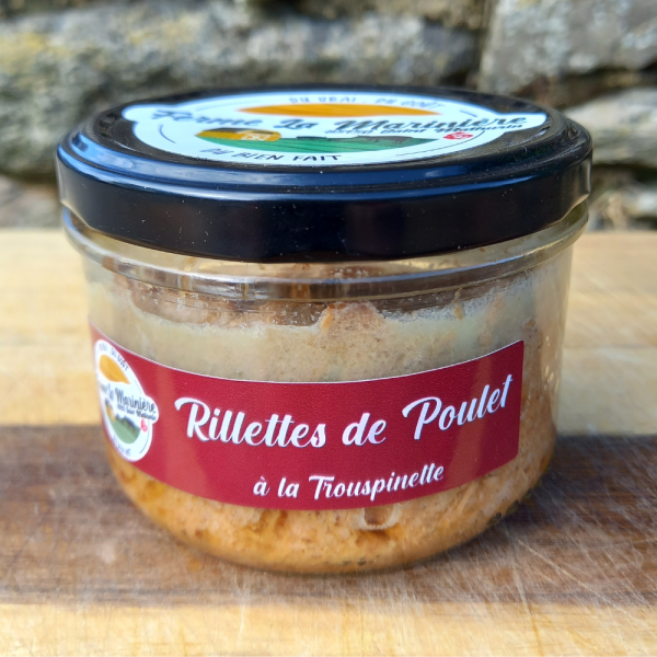 Pot de rillette de poulet à la Trouspinette