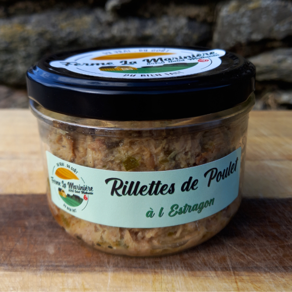 Pot de rillette de poulet à l'Estragon